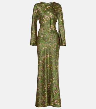 Robe longue Gemma en soie mélangée | Veronica Beard