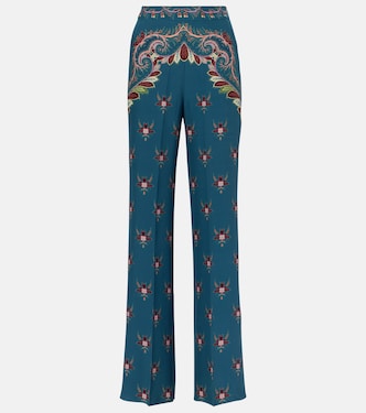 Floral printed silk flared pants | Etro