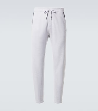 Cotton-blend jersey sweatpants | Brunello Cucinelli