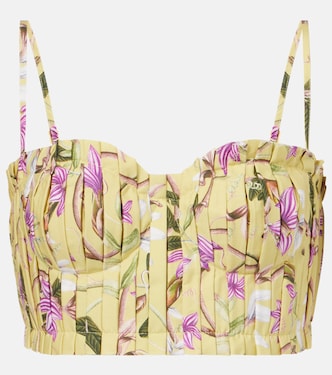 Morgina floral cotton bustier | Agua by Agua Bendita