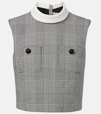 Prince of Wales check top | Self-Portrait