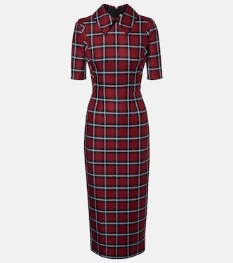 Valletta plaid wool-blend midi dress | Emilia Wickstead