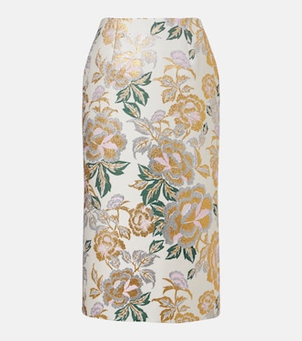 Floral jacquard midi skirt | Carolina Herrera