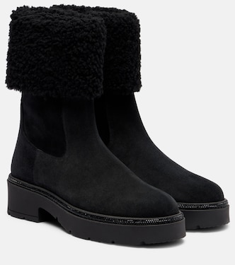 Verzierte Chelsea Boots aus Veloursleder | Rene Caovilla