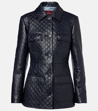 GG embossed leather jacket | Gucci