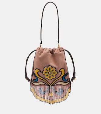 Kalispera 스몰 비즈 스웨이드 숄더 백 | Etro