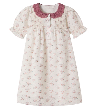Loredana floral shirred cotton dress | C'era Una Volta