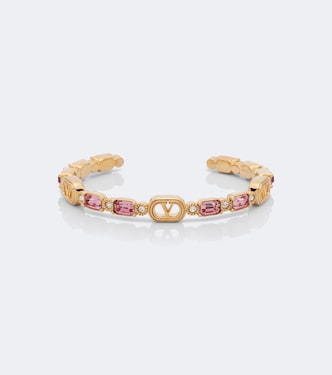 Ovalette Swarovski®-embellished cuff bracelet | Valentino