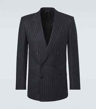Pinstripe double-breasted wool blazer | Tom Ford
