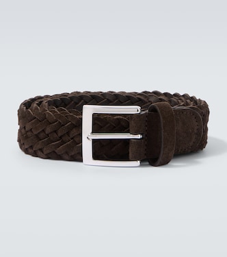 Woven suede belt | Kiton
