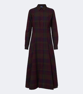 Robe chemise à carreaux en coton mélangé | Polo Ralph Lauren