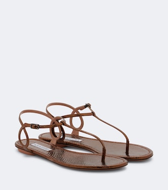 Almost Bare leather thong sandals | Aquazzura