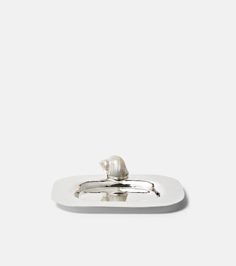 Shell sterling silver butter dish | Tavares 1922