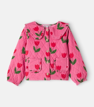 Floral quilted ruffled cotton corduroy jacket | Emile et Ida