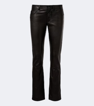 Leather straight pants | Gucci