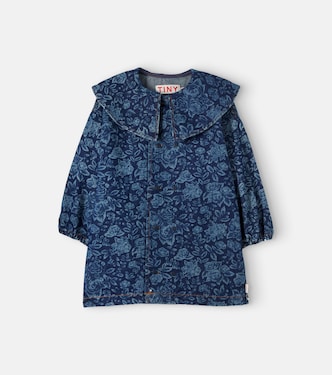 Floral denim dress | Tinycottons