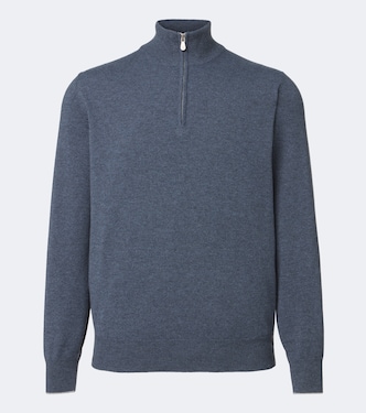 Pull à col zippé en cachemire | Brunello Cucinelli