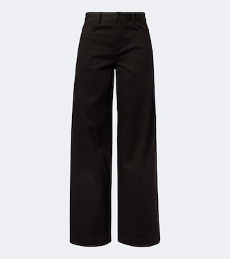 Cotton twill wide-leg pants | Vince