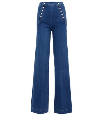 Sailor Snap high-rise wide-leg jeans | Frame