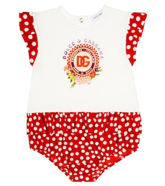 Baby - Tutina in jersey e popeline | Dolce&Gabbana Kids