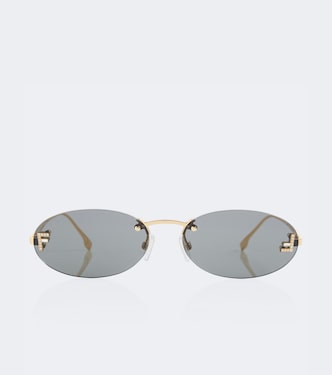 Fendi First Crystal oval sunglasses | Fendi