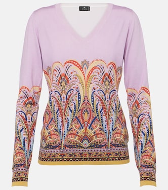 Printed silk-blend sweater  | Etro