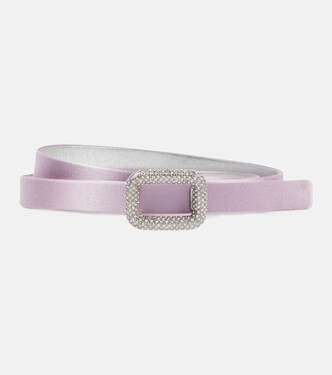 Viv' Choc embellished satin belt | Roger Vivier