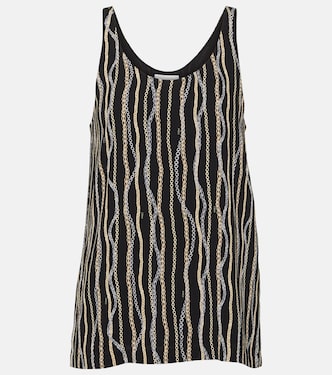 Printed silk tank top | Chloé
