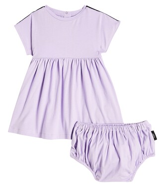 Baby cotton jersey dress and bloomers set | Balmain Kids