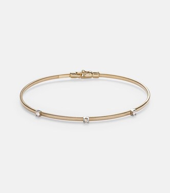 Liquid Gold 14kt gold bracelet with diamonds | Stone and Strand