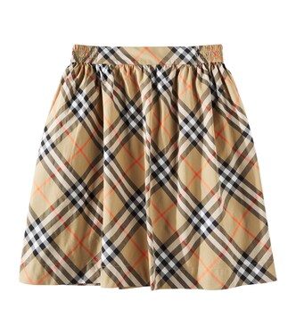 Gonna in cotone Burberry Check | Burberry Kids