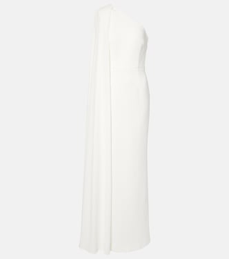 Athena one-shoulder crêpe gown | Rebecca Vallance