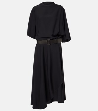 Midikleid mit Leder | Alaïa