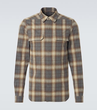 Plaid cotton shirt | Rick Owens