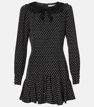 플로럴 프린트 실크 미니드레스 | Alessandra Rich