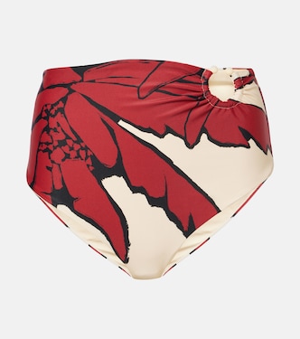 Printed high-rise bikini bottoms | Johanna Ortiz