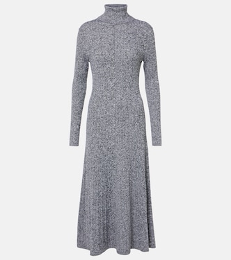 Ribbed-knit turtleneck wool and silk dress | Joseph