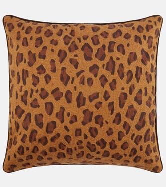 Cotton and silk velvet cushion | Les-Ottomans