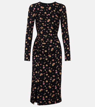 Floral silk-blend midi dress | Dolce&Gabbana