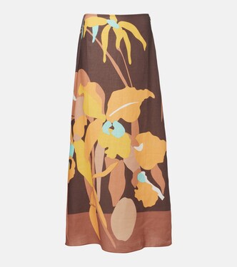 Martina floral linen maxi skirt | Faithfull