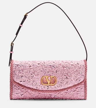 DeVain Small cloqué jacquard shoulder bag | Valentino Garavani