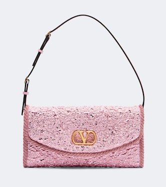 DeVain Small cloqué jacquard shoulder bag | Valentino Garavani