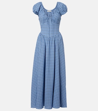 Robe longue Edessa en coton à carreaux | Faithfull