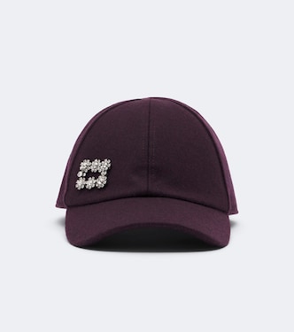Embellished wool and cashmere baseball cap | Roger Vivier