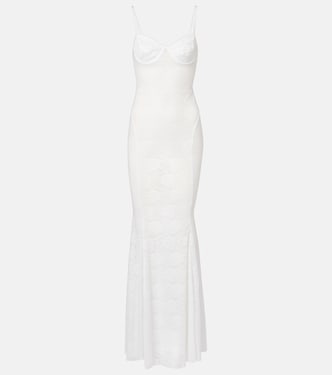 Lace corset fishtail gown | Norma Kamali