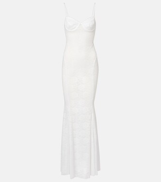 Robe longue en dentelle | Norma Kamali