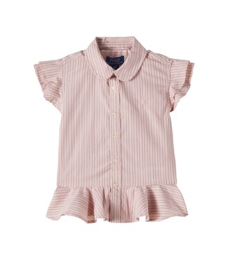 Ruffled striped cotton blouse | Polo Ralph Lauren Kids