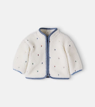 Baby floral embroidered teddy jacket | Stella McCartney Kids