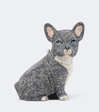 Clutch French Bulldog Louie con cristalli  | Judith Leiber Couture