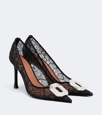 Camelia embellished lace pumps | Amina Muaddi